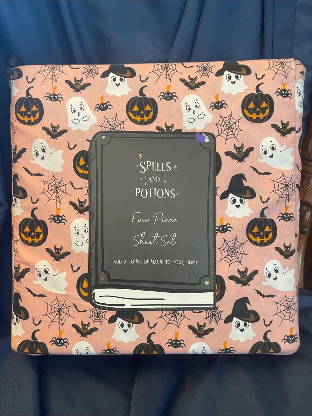 Spells and Potions - Pink Halloween Four-Piece Sheet Set